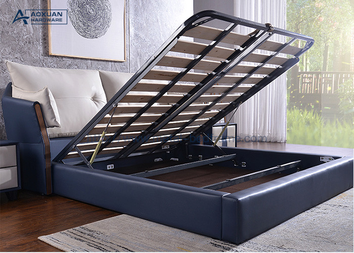 59 Inch Ottoman Bed Mechanism With Lifter , Black Double Ottoman Bed Frame